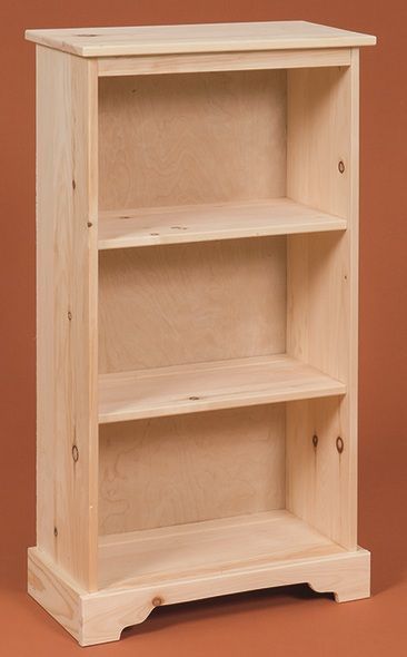 Small Pine Bookcase – lanzhome.com Primitive Bookshelf, Pine Bookcase, Bookshelf Ideas, Pallet Furniture Designs, Bookcase Diy, Unfinished Furniture, Small Bookcase, Wood Bookshelves, Wood Bookcase