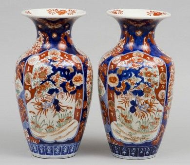 Tall Pair Imari Vases Asian Vases, Imari Porcelain, Color Me Mine, Japanese Vase, Antique Vase, Japanese Porcelain, Antique Ceramics, Modern Vase, Asian Antiques