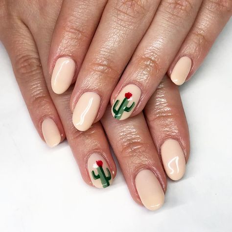 Austin Texas Nails, Texas Nail Art, Sedona Nails, Texas Inspired Nails, Texas Nails Designs, Cactus Nails, Aesthetic Cactus, Texas Nails, Long Gel Nails