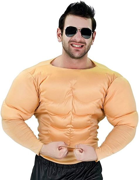 Strong Man Costume, Cool Couple Halloween Costumes, Circus Strongman, Farmers Tan, Halloween Costumes Diy Couples, Muscle Suit, Unique Couple Halloween Costumes, Suit Costume, Couples Halloween Outfits