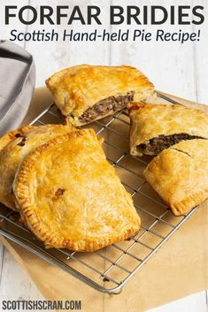 Forfar Bridie Recipe, Bridies Recipe, Scottish Meat Pie, Scottish Meat Pie Recipe, Scottish Dishes, Meat Pie Recipe, Hand Pie Recipes, Pastry Cook, Scottish Recipes