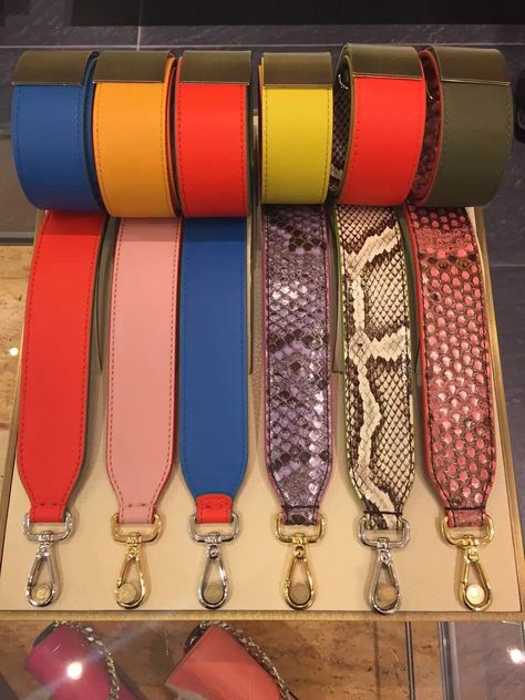 Fendi Strap You, Fendi Strap, Diy Bag Designs, Another Round, Shocking Pink, Yellow Leather, Diy Bag, Bag Straps, Pet Shop