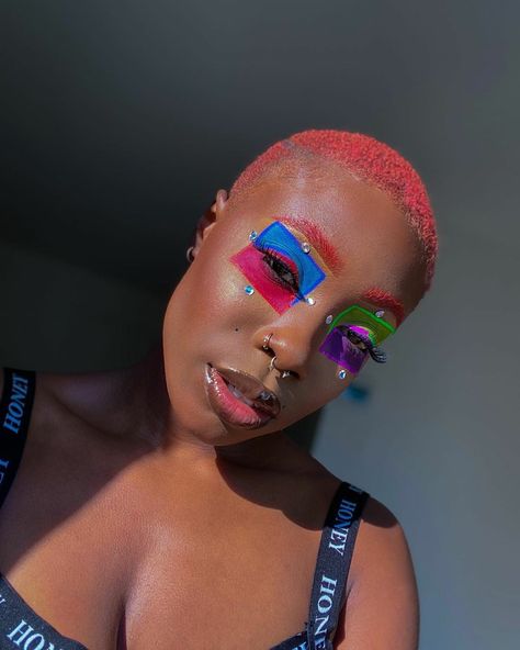 Queer Make Up, Makeup Moodboard, Blk Women, Woc Makeup, Unique Makeup, Dope Makeup, Beat Face, Makeup Goals, Anime Inspired