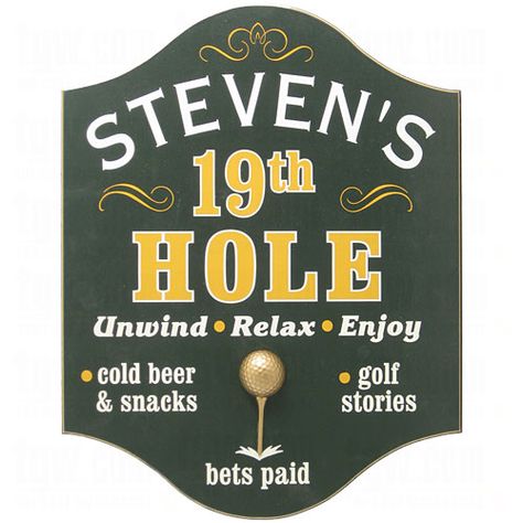 Personalize for your family Golf Birthday Gifts, Golf Room, Golf Ball Crafts, 19th Hole, Golf Decor, Personalized Wooden Signs, Golf Irons, Womens Golf Fashion, Golf Birthday