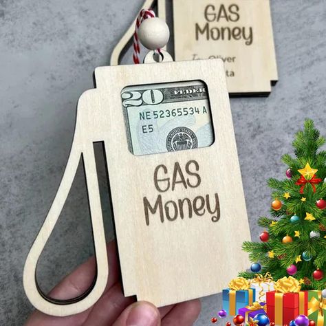 Funny Christmas Decorations, Gas Money, Decoration Christmas Tree, Hanging Tree, Christmas Money, Christmas Hanging, Mini Cake, Custom Gifts, Xmas Ornaments