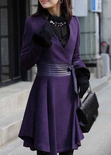 A Flattering, sophisticated purple. Always a favorite here at Merlot. www.merlotskincare.com Violet Outfit Purple, Elegant Purple Outerwear With Pockets, Elegant Purple Outerwear With Buttons, Purple Coat Aesthetic, Formal Purple Long Coat, Elegant Purple Winter Cardigan, Purple Stuff, Trench Coats, Purple Coat