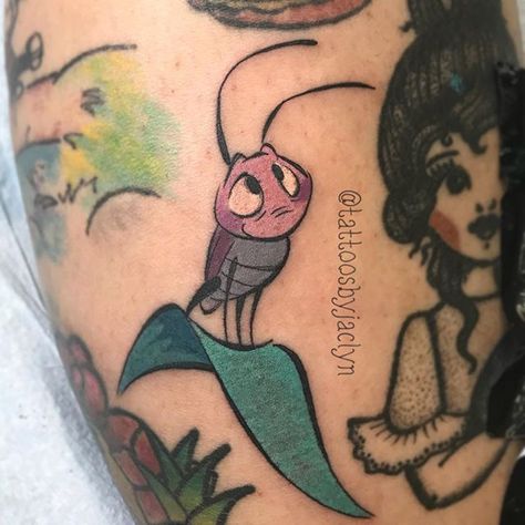 Little @sthompsonart cricket I was able to fit in on the last walk in day at @thedolorosatattoo #tattoo #tattoos #disney #disneytattoo… Cricket Tattoo, Tattoos Disney, Mulan Mushu, Mulan Disney, Disney Tattoos, Deathly Hallows Tattoo, Mulan, Fit In, I Tattoo