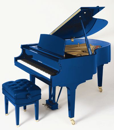 Piano Piano Seat, Blue Piano, Painted Pianos, Beautiful Piano, Baby Grand Piano, Tardis Blue, Blues Piano, Not Musik, Sayaka Miki