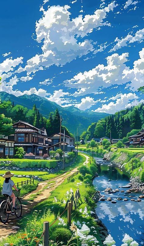 Dreamy Artwork, Ghibli Artwork, Dreamy Landscapes, Cool Wallpapers Art, Anime Artwork Wallpaper, Fantasy Art Landscapes, Dessin Adorable, Hayao Miyazaki, Dreamy Art