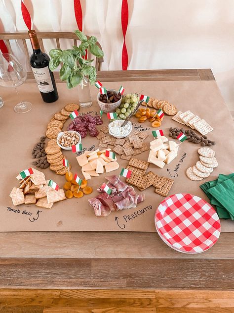 Italian Themed Birthday Party. Food and decor ideas for a birthday party with an italian theme. 3rd birthday idea. #birthday #birthdayparty #partyidea #partydecor Tour Of Italy Theme Party Food, One Year Old Italian Birthday, Italy Inspired Birthday Party, Italy Party Decor, European Themed Party, Italian Decorations Party, Italian Party Favors, Italy Decorations Party, Italian First Birthday Party