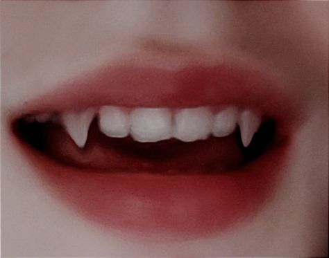 Teeth With Fangs, Soft Vampire Aesthetic, Fangs Aesthetic, Smile Tips, Mouth Anime Aesthetic, Anime Mouth Drawing, Teeth Aesthetic, Homemade Mouthwash, Anime Mouths