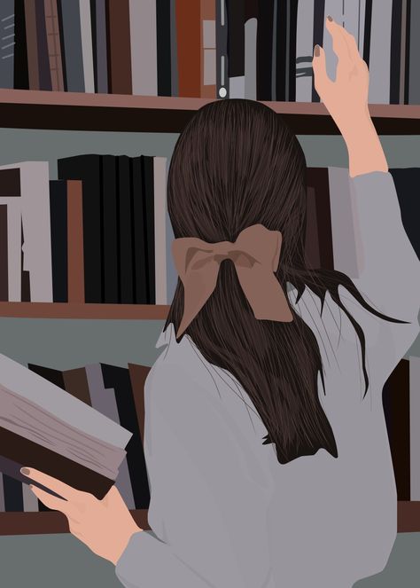 Girl In Library, Professional Illustration, Aesthetic Profile Picture Cartoon Soft, Minimal Illustration, Digital Portrait Illustration, Illustration Art Girl, Portrait Design, Girly Art Illustrations, Into Art