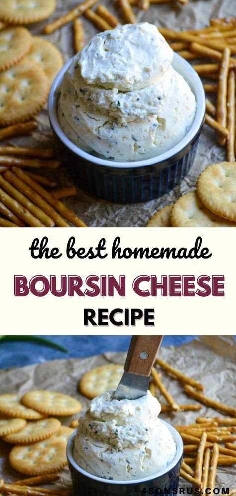 Boursin Copycat Recipe, Keto Recipes Using Boursin Cheese, Copycat Boursin Cheese, Boursin Cheese Copycat Recipe, Boursin Cooking Cream Recipes, How To Make Boursin Cheese, Homemade Dip Recipes, Keto No Cheese Recipes, Bourisan Cheese Recipe