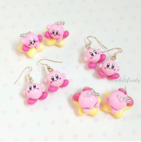 Clay Cute, Kawaii Earrings, Handmade Clay Jewelry, Clay Diy Projects, Cute Polymer Clay, Cute Clay, Clay Art Projects, Fimo Clay, Polymer Clay Projects