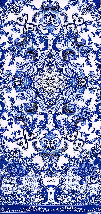 Blue & White - Porcelain Elegance - Quilt fabrics from www.eQuilter.com (could this colours be nice for gilt leather?) Stary Papier, Blue White Decor, Coban, Lapis Blue, Blue And White China, Blue Willow, Blue China, Love Blue, White Table