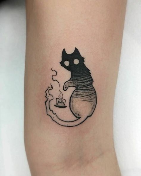 Scary Cat Tattoo, Skeleton Cat Tattoo, Cat Skeleton Tattoo, Spooky Cat Tattoo, Tattoo Ideas Skeleton, Cat Ghost Tattoo, Ghost Cat Tattoo, Witchy Cat Tattoo, Cat Tattoo Flash