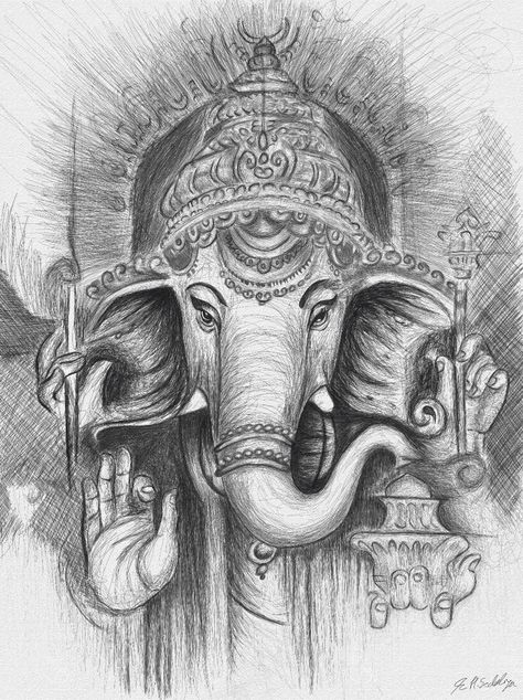 Ganesha Charcoal Sketch, Lord Ganesha Pencil Sketch, Hindu God Artwork, Ganesha Sketch Pencil, Ganpati Sketch Pencil Easy, Ganpati Sketch Pencil, Hindu God Sketch, Ganpati Drawing Sketch, Ganesha Art Sketch