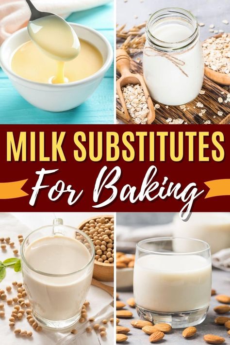 If you’re looking for milk substitutes for baking, you’ve come to the right place. They're readily available, and some are ideal for vegan baking, too. Substitute For Milk, Milk Substitute For Baking, Bisquick Recipe, Milk Substitute, Bake Cakes, Bisquick Recipes, Baking Substitutes, Dough Recipes, Scones Recipe