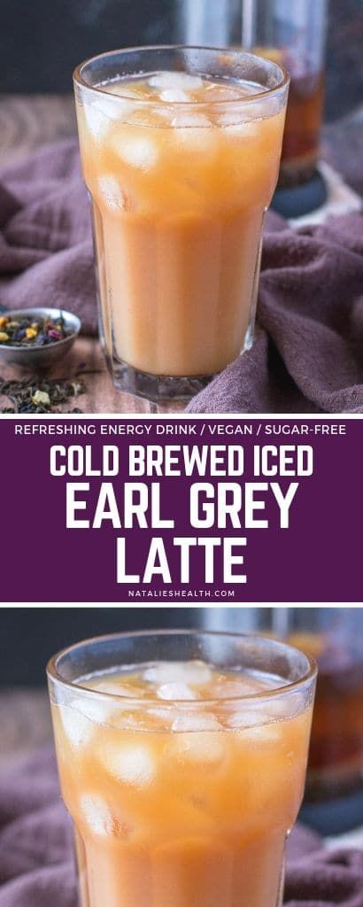 Cold Brewed Iced Earl Grey Latte is lightly-sweet, creamy and flavorful, easy to make drink. Perfect Summer refreshment without excess calories. -- #drinks #drinksrecipes #drinkshealthy #icedtea #tearecipes #healthy #healthyrecipes #healthylifestyle #healthylife #weightlossrecipes #coffee #summerrecipes #vegan #veganrecipes Earl Grey Latte, Healthy Refreshing Drinks, Vegan Sugar, Healthy Teas, Easy Drinks, How To Make Drinks, Lemonade Recipes, Grey Tea, Earl Grey Tea