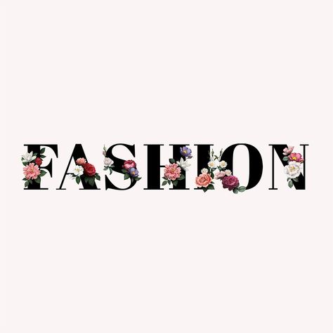 Floral fashion word typography on a beige background | free image by rawpixel.com / manotang Fashion Typography Design, Fashion Logo Typography, Word Typography, Mood Words, Business Marketing Design, Floral Words, Fashion Words, Fashion Typography, Free Illustration Images