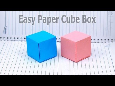 Craft Ideas for Kids: From Toddlers to Teens, Something for Everyone! How To Make A 3d Box Out Of Paper, How To Make A Cube Out Of Cardboard, How To Make Cubes Out Of Paper, How To Make Square Box With Paper, 3d Cube Template, Paper Cube Origami, Cube Making With Paper, Paper Cube Diy, How To Make Cube With Paper