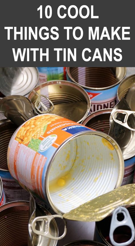 150+ Genius Recycling Projects Perfect for Earth Day Tin Can Crafts Diy, Can Crafts Diy, Reuse Tin Cans, Tin Can Projects, Tin Can Ideas, Decoupage Tins, Tin Can Alley, Recycle Crafts Diy, Recycled Tin Cans