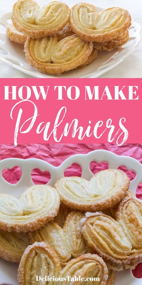 Mini Palmiers Recipe, Pesto Palmiers, Chocolate Palmiers, Palmiers Cookies, Holiday Dessert Drinks, Palmiers Recipe, Palmier Cookies, Desserts Around The World, Easy To Bake