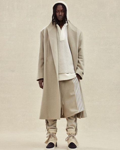 FEAR OF GOD (@fearofgod) • Instagram photos and videos Pants Outfit Men, Mens Editorial, African Clothing For Men, Neck Hoodie, Leather Label, Boiled Wool, Leather Trench Coat, Fear Of God, Mens Accessories Fashion