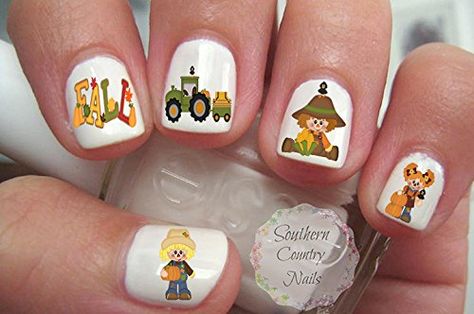 Eiffel Tower Nails, Ladybug Nail Art, Giraffe Nails, Ladybug Nails, Fall Acrylic, Thanksgiving Nail Art, Country Nails, Nail Stickers Decals, Nail Art Decals