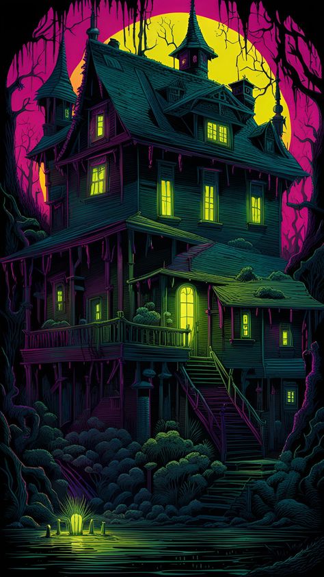 Enchanted Forest House, Trick Or Treat Aesthetic, Galaxy Wallpaper 4k, Horror Kitchen, Woods Illustration, Facts About Halloween, Indian Animals, Creepy Halloween Makeup, Creepy Houses