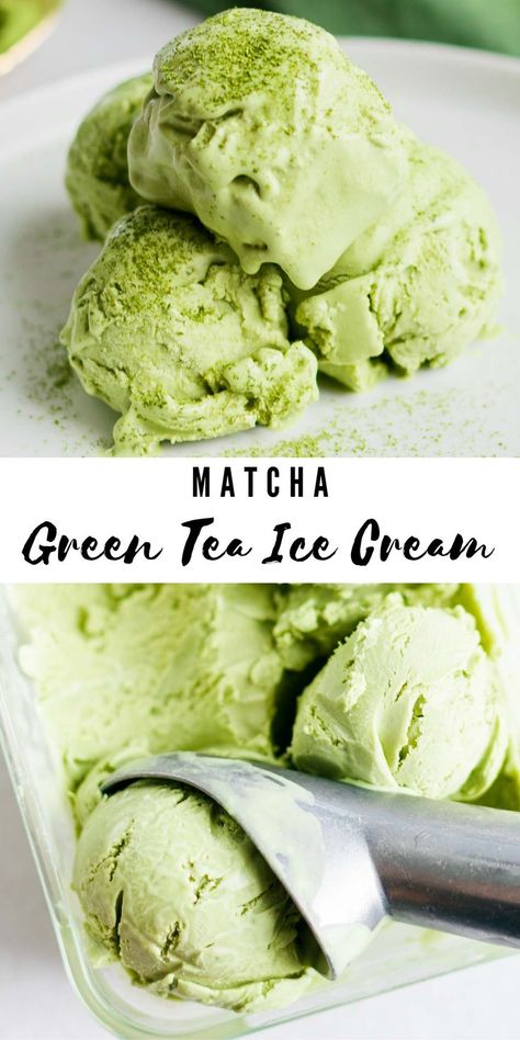 Matcha Ice Cream Recipe, Cuisinart Ice Cream, Cuisinart Ice Cream Maker, Healthy Foods To Make, Tea Ice Cream, Green Tea Ice Cream, Matcha Dessert, Matcha Ice Cream, Green Tea Recipes