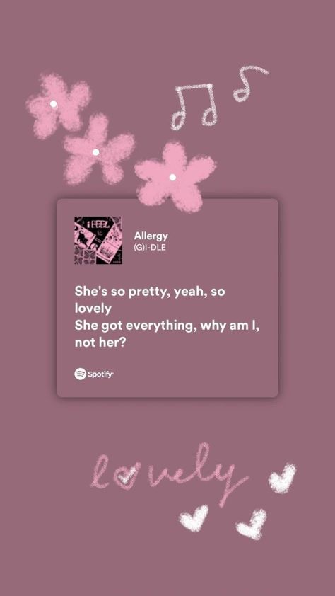 Allergy Gidle Wallpaper, G Idle Aesthetic Wallpaper, G Idle Lyrics, Gidle Wallpapers Aesthetic, Kpop Song Wallpaper, Gidle Allergy, Kpop Lyrics Wallpaper, G Idle Aesthetic, Pink Kpop Wallpaper