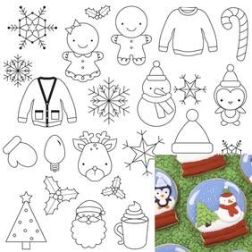 Easy Royal Icing Recipe, Royal Icing Templates, Icing Chocolate, Pattern Sheets, Royal Icing Transfers, Rolling Fondant, Christmas Doodles, Christmas And Winter, Winter Pattern