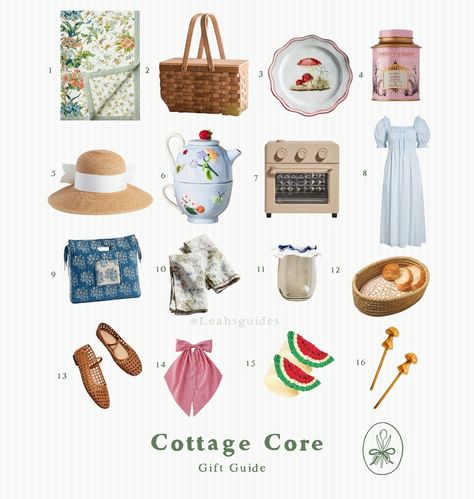 Cottage Core Inspired Gift Guide is live on the gift blog and LTK 🧺🍄🌼🍞 #giftguide #giftsforher #cottage #cottagecoreaesthetic #cottagecore #giftguide #giftideas #leahsgiftguide #giftsforher Gifts for her. Gifts for mom. Mom gifts. Mother’s Day gifts. Mother’s day gift ideas. Wife gifts. Spouse gifts. Daily Style Guide | Outfit Ideas | Eclectic | gift ideas | Spring Accessories | Home Decor Ideas | Wishlist | Spring Fashion | Spring wardrobe | Gift Guide | Spring inspiration | Cottage Core| Cottage Core Gift Ideas, Eclectic Gift Ideas, Cottage Core Gifts, Spouse Gifts, Cottagecore Gifts, Eclectic Gifts, Wife Gifts, Whimsical Gifts, Spring Accessories