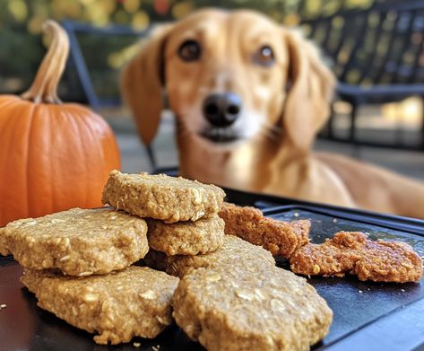 Pumpkin Oatmeal Dog Treats packed with nutrients and fiber for healthy digestion. Make your pup’s day with these easy, homemade treats! Pumpkin Oatmeal Dog Treats, Oatmeal Dog Treats, Easy Homemade Treats, Dog Treats Recipe, Pumpkin Oats, Easy Dog Treats, Peanut Butter Pumpkin, Pumpkin Dog Treats, Recipes Pumpkin