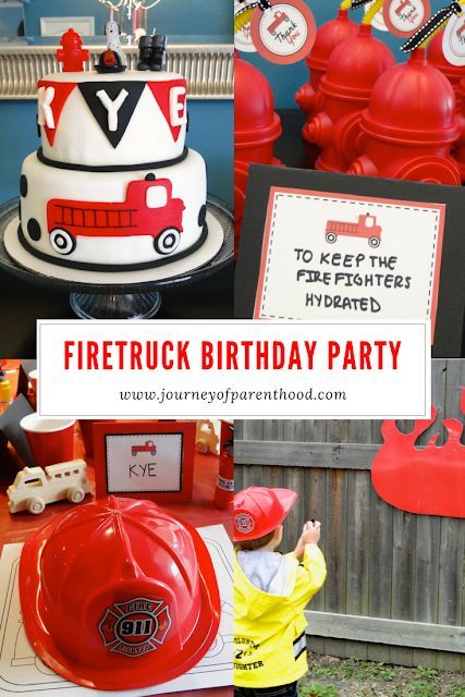 Firetruck Party Decor, Food, Activities | Easy, DIY, Affordable Fire Truck Party! | #party #birthdayparty | The Journey of Parenthood Fire Truck Birthday Party Ideas, Truck Party Theme, Fire Truck Birthday Party, Fire Truck Birthday, Fireman Party, Firetruck Birthday Party, Fire Truck Party, Firefighter Party, Fireman Birthday