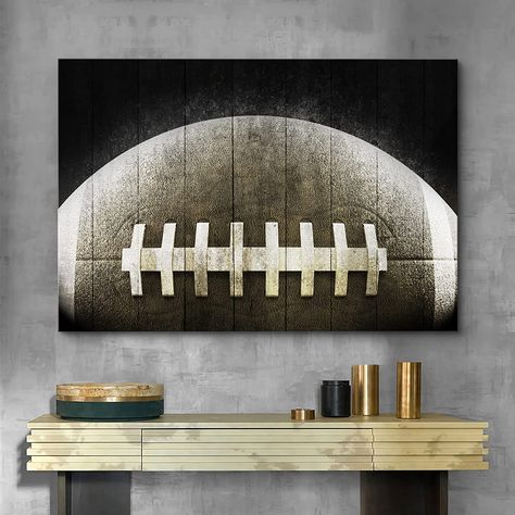 #boyroom#mamasboy#football#rusticdecor#footballdecor#downsethike Boys Room Wall Decor, Football Rooms, Football Wall Art, Sports Decor, Football Wall, Art Realism, Urban Rustic, Football Art, Print On Wood