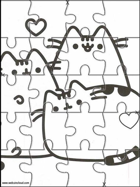 Pusheen Crafts, Free Jigsaw Puzzles, Kids Puzzles, Transportation Crafts, School Images, Hello Kitty Crafts, Jigsaw Puzzles For Kids, Cute Disney Drawings, Bullet Journal School