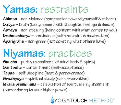 The Beauty of Yamas and Niyamas | YogaTouchMethod Niyamas Yoga, Yoga Life Quotes, Quotes Daughter, Quotes Sister, Quotes Father, Yamas And Niyamas, 8 Limbs Of Yoga, Pranayama Yoga, Marley Quotes