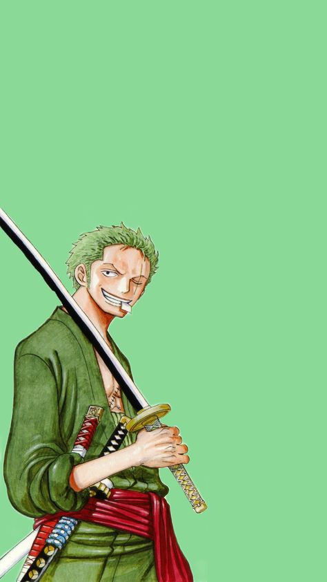 #green #onepiece #roronazoro #wallpaper #iphone #android #aesthetic Green Wallpapers, رورونوا زورو, One Piece Wallpaper Iphone, Wallpaper Green, Anime Soul, Screen Background, Zoro One Piece, One Piece Drawing, Cool Anime Wallpapers