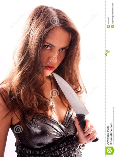 Holding Knife Hand Reference, Knife Wielding Poses, Knife Drawing Poses, Woman Holding Knife Pose, Girl Holding Knife Reference, Knife Action Poses Reference Drawing, Woman With Knife, Someone Holding A Knife, Woman Holding Knife Reference