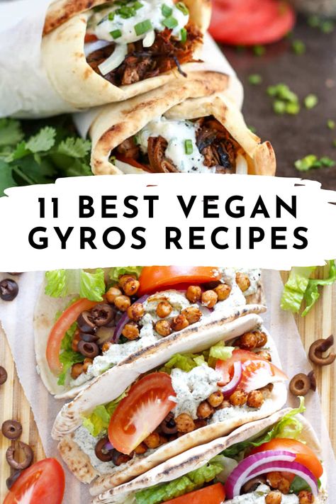 Check out these best vegan gyros recipes. Healthy vegan gyros recipes that you should try! These vegan gyros recipes are perfect for your vegan diet. Easy vegan gyros recipes and Vegan-friendly recipes including jackfruit, tofu, eggplant, and more! Classic Greek dish that you should try! Vegan Gyro Recipe, Vegetarian Gyros, Vegan Gyros Recipe, Gyro Recipes, Vegan Gyros, Gyros Recipe, Vegan Sandwich Recipes, Gyro Recipe, Vegan Tzatziki