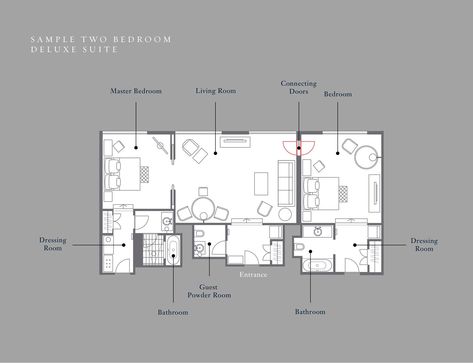 Hotel Suite Room Plan, Suite Room Plan, Hotel Suite Plan, Hotel Suite Room, Hotel Suite Floor Plan, Suite Room Hotel, City Living Apartment, Rosewood London, Suite Room