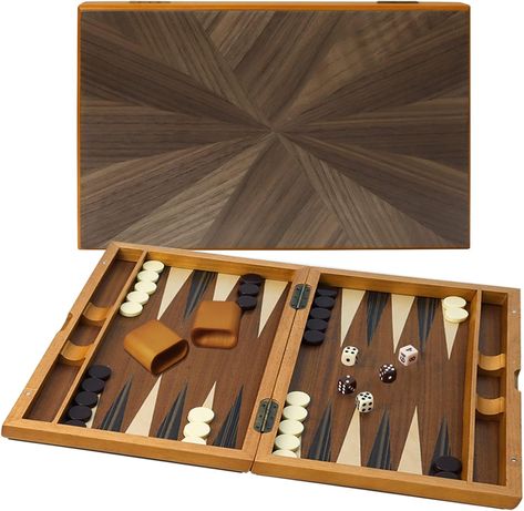 Amazon.com: GSE Premium Wooden Folding Inlay Backgammon Board Game Set, Classic Traditional Board Games for Kids and Adults (Star - 17 Inches) : Toys & Games Wooden Inlay, Backgammon Game, Wood Dice, Dice Cup, Backgammon Board, Wooden Dice, Strategy Board Games, Backgammon Set, Board Games For Kids