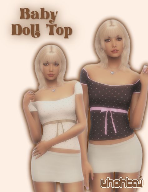 [Uh0htaj] Baby Doll Top | uh0htaj on Patreon Sims 4 Cc Pinterest Clothes, Sims 4 Cc Clothes Sfs, Sims 4 Cc Mesh Top, Sims 4 Mesh Top, Sims 4 Cross Cc, Cute Sims Clothes, Sims 4 Cc Cute Tops, Free Sims Cc Clothes, Sims 4 Cc Brandy Melville