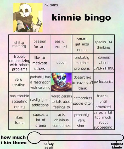 Ink Sans Kinnie Bingo, Undertale Kinnie Bingo, Fnaf Kinnie Bingo, Sans Kinnie Bingo, Random Bingo, Kin Bingo, Snapchat Games, Anime Egg, Undertale Characters