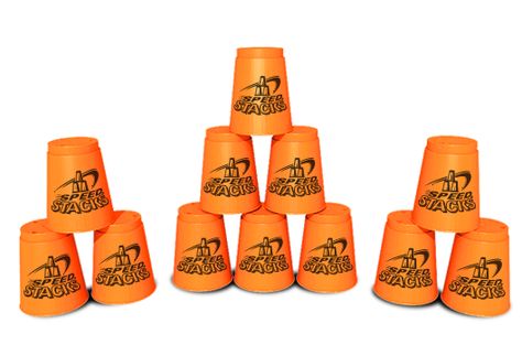 Speed Stacks Sets - Speed Stacks Speed Stacks, Cup Stacking, Multiple Intelligence, Orange Cups, Green Cups, Soju Bottle, Family Game Night, Activity Games, Neon Orange