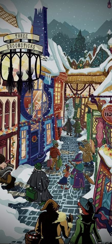 Christmas Hogwarts Wallpaper, Hogsmeade Aesthetic, Harry Potter Hogsmeade, The Knight Bus, Return To Hogwarts, Harry Potter Iphone Wallpaper, Harry Potter Wallpaper Backgrounds, Knight Bus, Harry Potter Phone