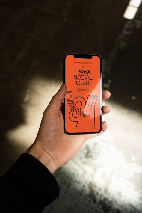 Pasta Social Club - Fonts In Use Event Identity, News Logo, Digital Communication, Ui Ux 디자인, Supper Club, Branding Inspo, Coffee Branding, Website Inspiration, Graphic Design Poster