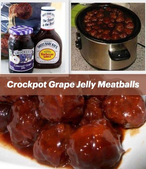 A plate of crockpot grape jelly meatballs with toothpicks in them Meatballs Crockpot Grape Jelly, Crockpot Grape Jelly Meatballs, Meatball Appetizer Crockpot, Bbq Grape Jelly Meatballs, Bbq Meatballs Crockpot, Grape Jelly Meatballs Recipe, Meatballs Crockpot, Delicious Meatballs, Crockpot Meatballs